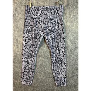 Lorna Jane Womens Snake Print Size Small Ankle Stretch Leggings